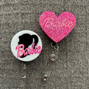 Girl Retractable Name Badge Reel ID Card Holder