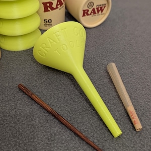 Efficient Cone Filler for Rolling & Packing, Classic Cone Loader, Flexible Funnel, Raw Paper Cone Prerolls