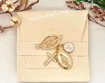 Custom Catholic baby gift, Custom Baptism gift, Custom Christening gift, Virgin Mary charm, Baby Gifts, Baby Shower Gifts, Protection pin