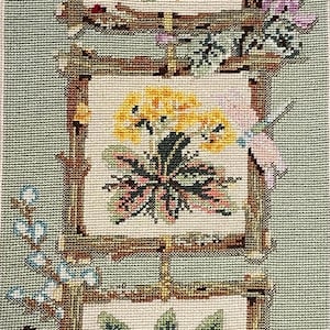 The embroidered Flowers, Fully completed finished stich cross embroidered