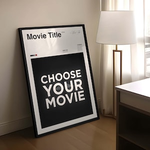 Personalized Movie Poster | Custom Movie Posters | Personalized Movie Posters | Movie Wall Art | Movie Fan Gift | Choose Your Movies