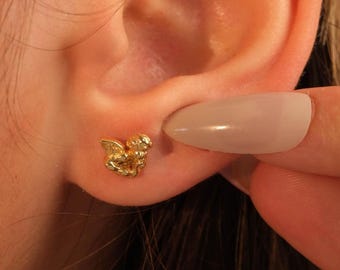 Massief gouden engelenknop: sieraden spirituele voogd