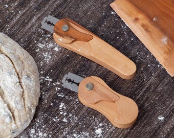 Brotlame aus Holz | Brotklinge | Werkzeug zum Einschneiden von Brotteig & Sauerteig | nachhaltiges Brotback Zubehör aus Holz
