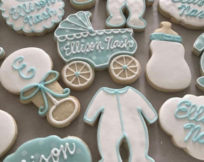 Baby Shower Cookies Premium Design - 1 Dozen
