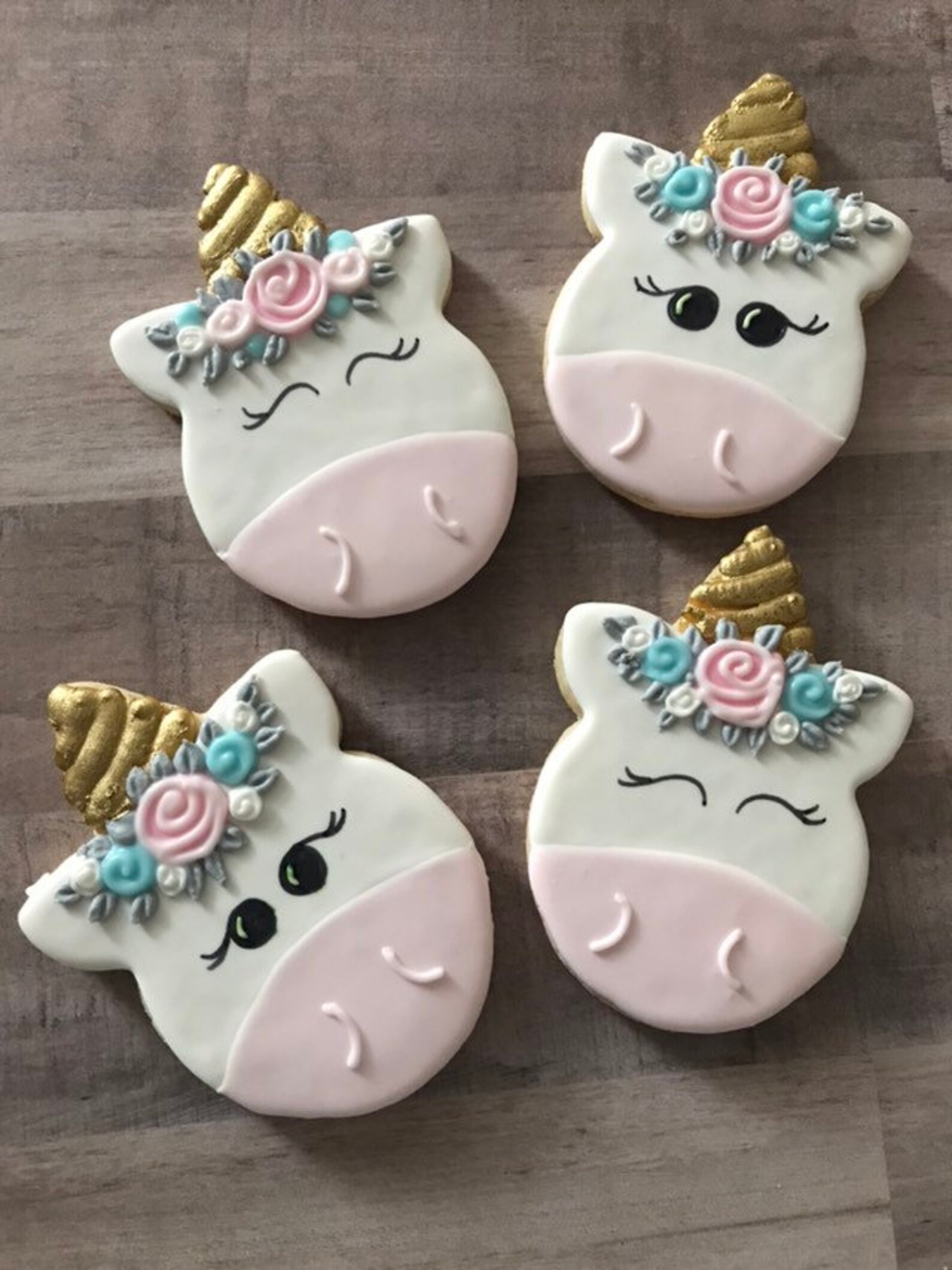 Unicorn Cookies 12 Etsy