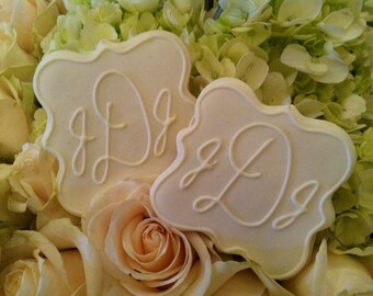 Monogram Wedding Cookie Favors