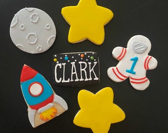 Custom Astronaut Birthday CookieS-1 Dozen