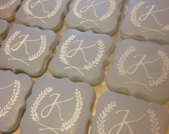 Monogram Wedding Cookie Favors