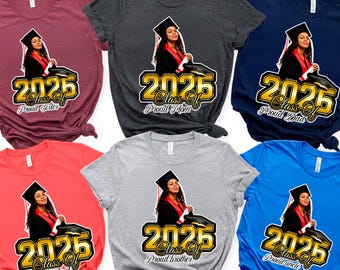 Personalized Graduation Shirt 2026 Custom Photo Grad Tee Class of 2026 Proud Mom Dad Senior T-shirt Graduation Gift Family Matching Shirts