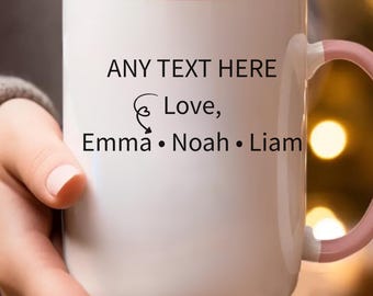 Customizable Mom Mug, Kids Names, Mother's Day Gift, Grandma Nana Cup
