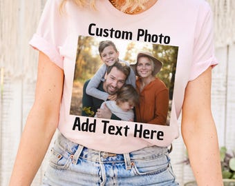 Custom Photo T-Shirt: Personalized Picture & Text, Your Own Picture here