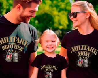 Matching Boot Camp Graduation Tees, Personalized Military Family Shirts, Custom Photo Dog Tag Shirts for Family