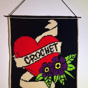 Flash Tattoo Tapestry Crochet Pattern