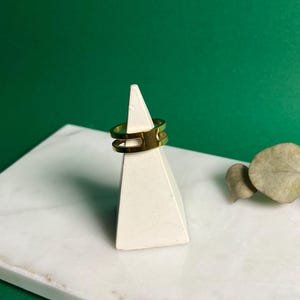 Minimalist Gold Ring • Double Band Statement Jewelry • Elegant Modern Gift for Women