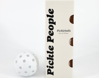 Pickle People - Weiße Hybrid-Pickleballs | 40 Löcher | 3er Set