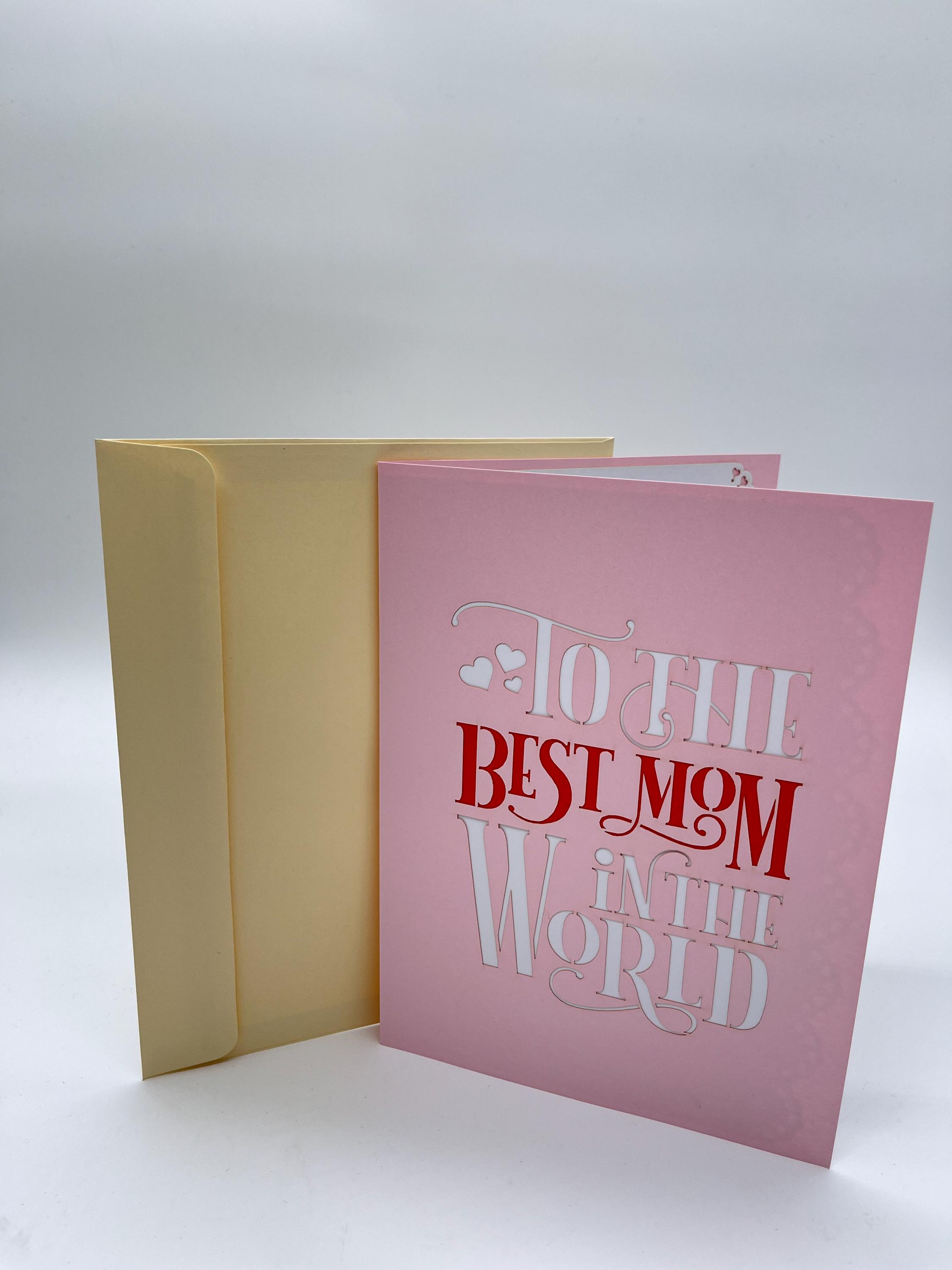Pop-Up Muttertagskarte "You're The Best Mom" – Mit Blumen, 13,3 X 20,3 Cm, Inkl. Umschlag