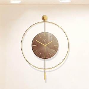 Modern LED Wall Clock | Minimalist Scandinavian Design | Silent Metal Clock for Living Room, Office | Aesthetic Home Decor & Unique Gift
