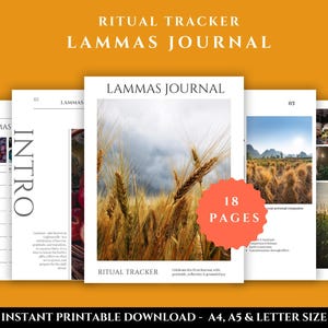 Lammas Journal: Lughnasadh Celebration Guide - Witchy Book of Shadows (PDF)