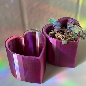 Heart Shape 3D Planter [Magenta]