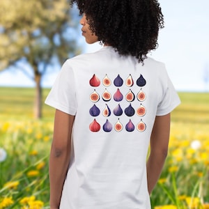 Vijgen T-shirt - minimalistisch natuurfruitontwerp, cadeau voor natuurliefhebbers en fijnproevers