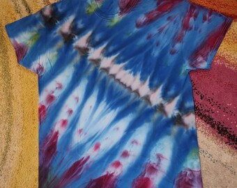 Blue and Purple Ice Dye T-shirt