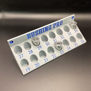 3D Printed Powder Bushing Organizer: MEC BushingPro