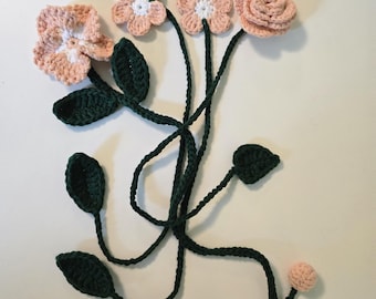 Crochet flower and rose bookmark– 100% Cotton Page Marker for Books