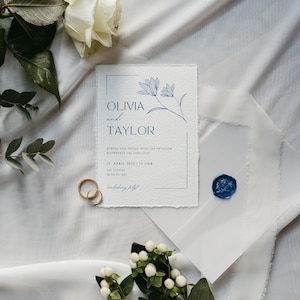 Invito a nozze elegante, elegante biglietto d'invito per matrimoni, cancelleria, lussuoso e moderno, personalizzabile, modello Canva