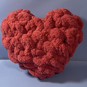 Heart Crochet Throw Pillow