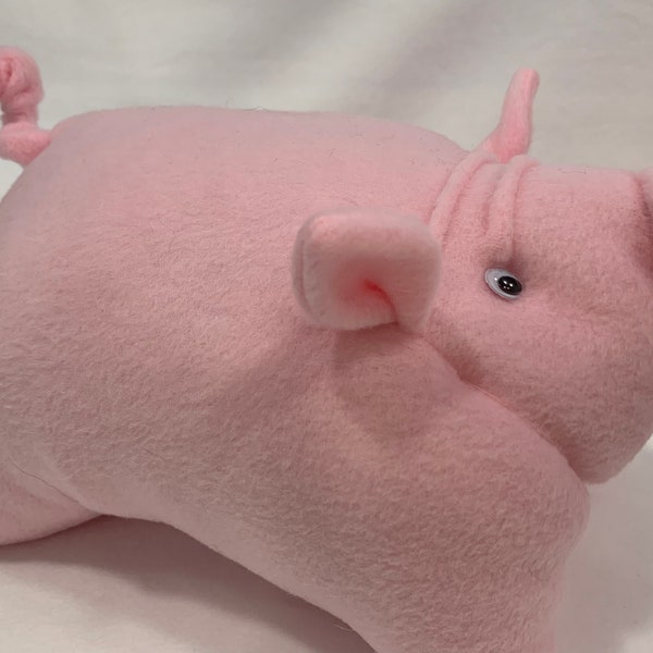 Piglet ~ Handcrafted ~ Soft ~ Plush Pig ~ Fleece ~  Pin Cushion