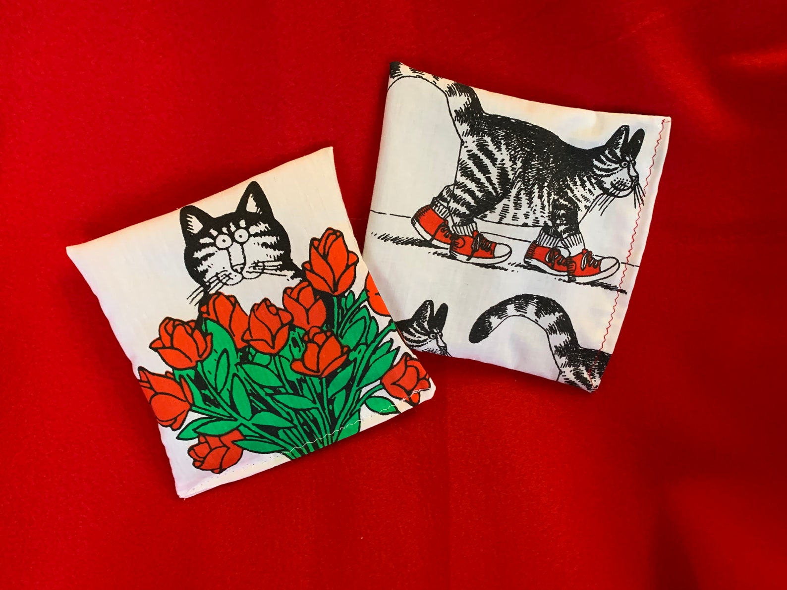 Set of 2 Organic Kliban Catnip Pouches Cat Toys Etsy