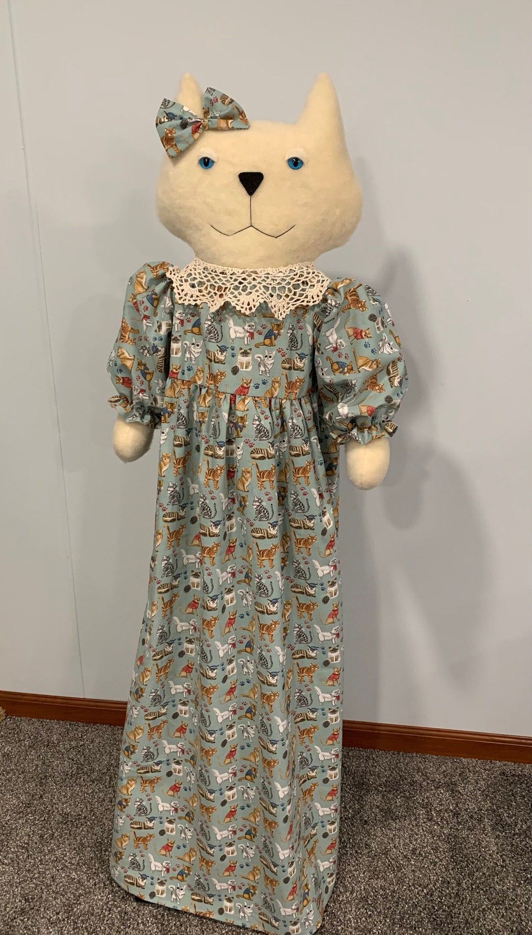 Gold or Ivory CAT Decorative Vacuum Cleaner Cover Fabric Etsy