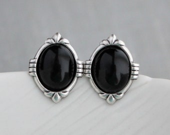 Onyx Earrings. Gemstone Earrings. Stud Earrings