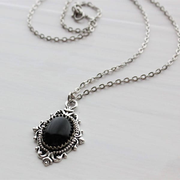 Black Onyx Necklace - Etsy