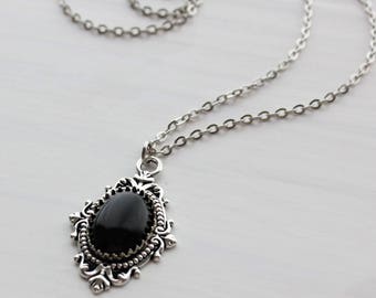 Black Onyx Necklace. Gemstone Necklace. 21 Gemstone Options