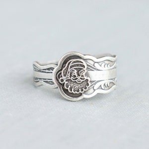 Santa Spoon Ring. Christmas Ring