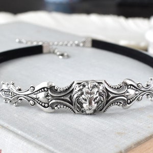 Lion Leather Choker. Choose from 20 leather colors