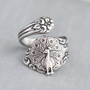 Peacock Spoon Ring