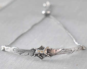 Horse Bracelet. Adjustable. Dainty Jewelry.