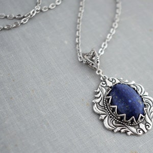 Lapis Lazuli Necklace. Gemstone Necklace image 7