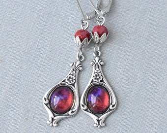 Mexican Fire Opal Earrings.