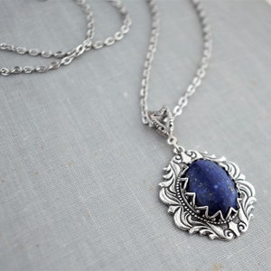 Lapis Lazuli Necklace. Gemstone Necklace image 1