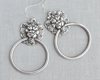 Lion Door Knocker Earrings