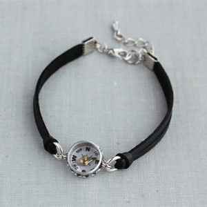 Compass Leather Bracelet
