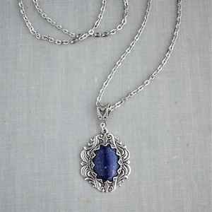 Lapis Lazuli Necklace. Gemstone Necklace image 5