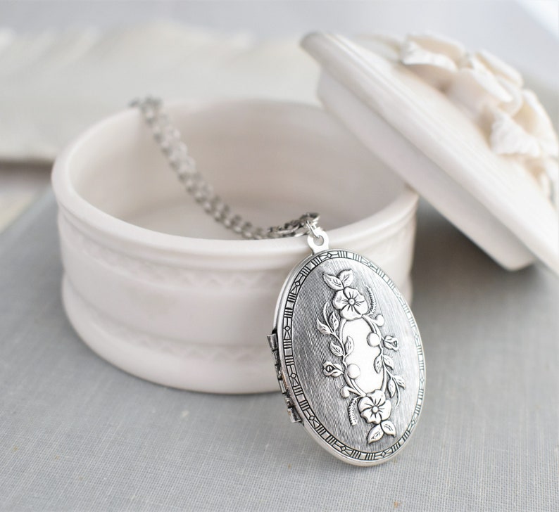 Floral Locket Necklace