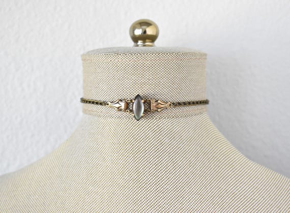 Black Pearl Choker. 16 Gemstone Options