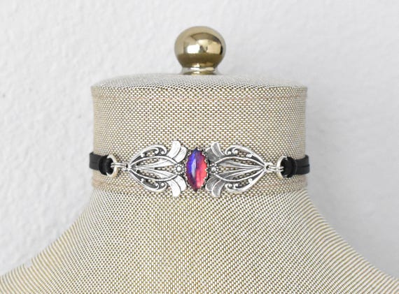 Dragons Breath Mexican Fire Opal Choker. Opal or Gemstone choker. 19 Opal/Gemstone Options.