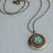 Green Fire Opal Locket Necklace
