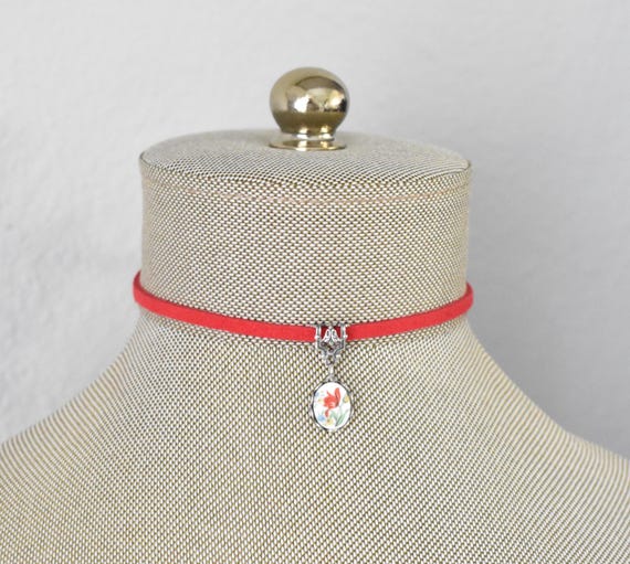 Dainty Wildflowers Leather or Suede Choker. Over 20 Leather or Suede colors to choose from
